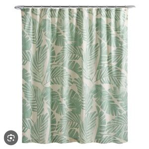 World Market Palm Tree Shower Curtain 100% Cotton